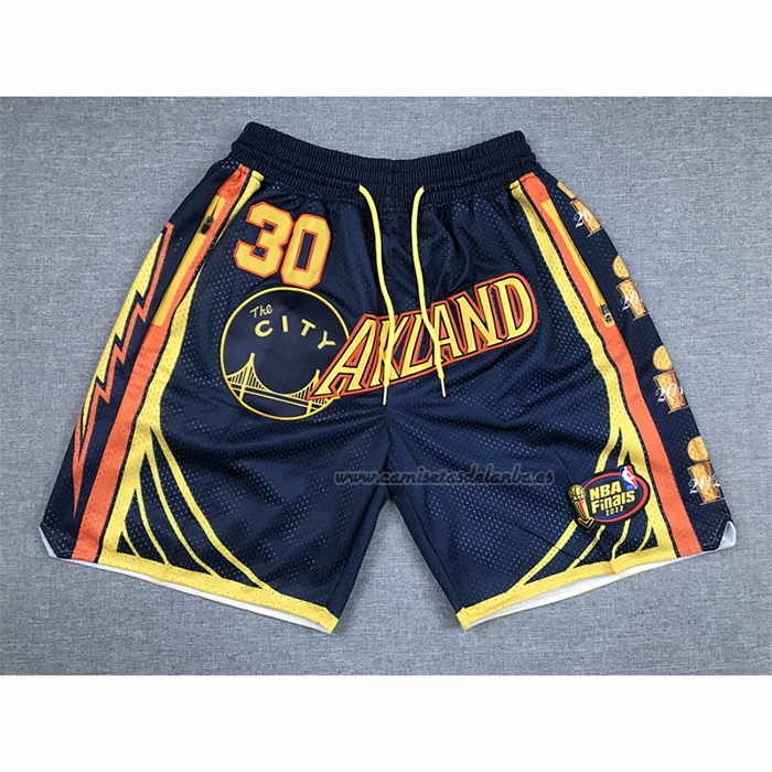Pantalone Golden State Warriors Stephen Curry 2022 NBA Finals Azul